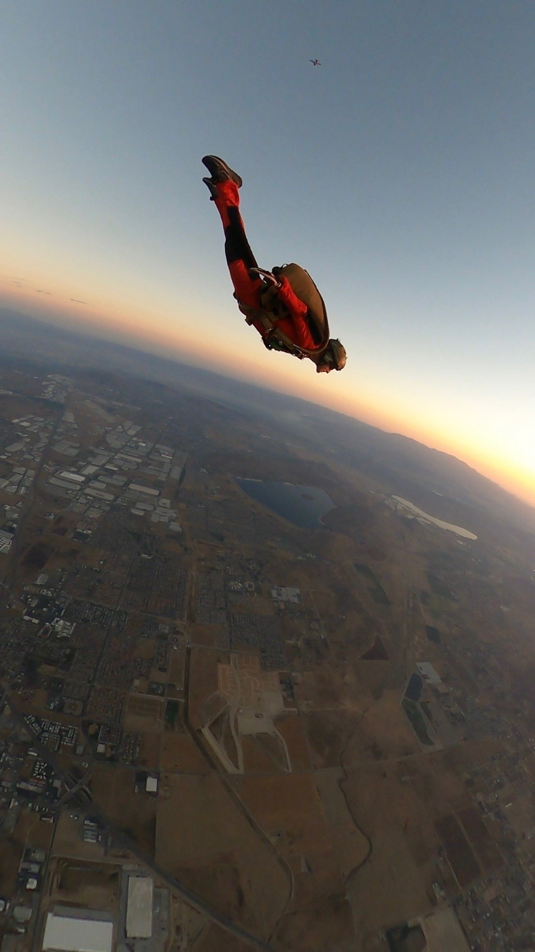 Corporal Anderton in freefall